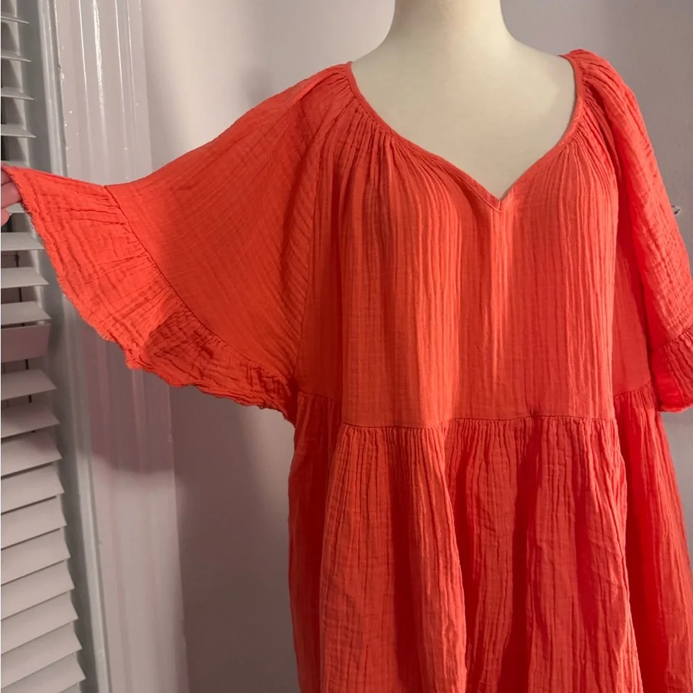 Stark x cotton gauze ruffle babydoll dress - Picture 2 of 3